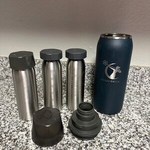Ceres Chill Kids Stainless Steel Blue Insulated Bottle with Accessories